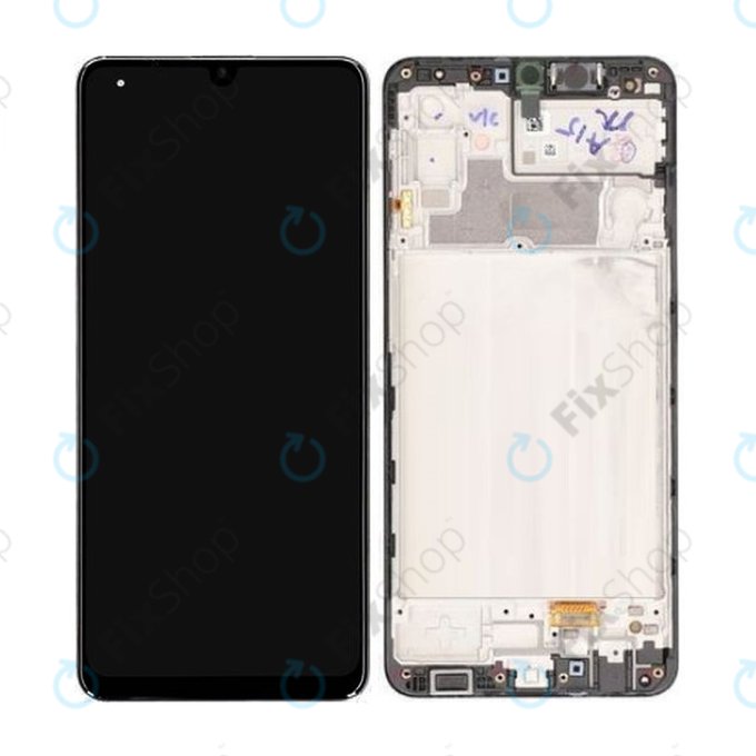 дисплей за Samsung M32 M325F, Тъчскрийн и рамка, GH82-25981A, GH82-26193A, Black, Genuine Service Pack
