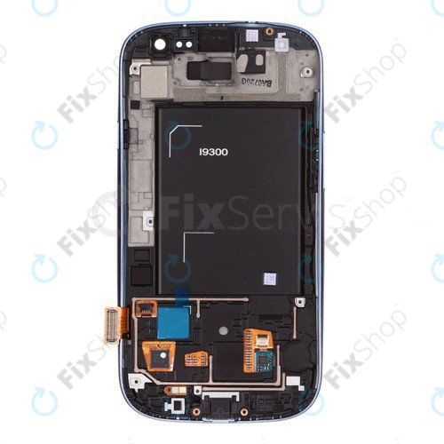 дисплей OLED за Samsung S3 i9300, Тъчскрийн и рамка, Pebble Blue