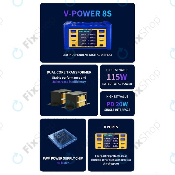 Сервизна зарядна станция, Mechanic V-Power 8S