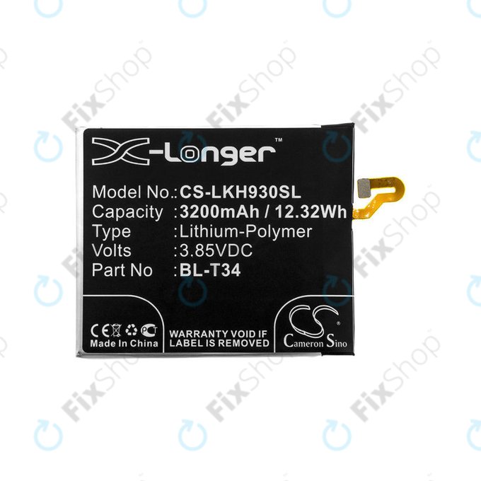 Батерия за LG H930, V30, V35, 3200mAh, Li-Pol, 3.85V, BL-T34, HQ