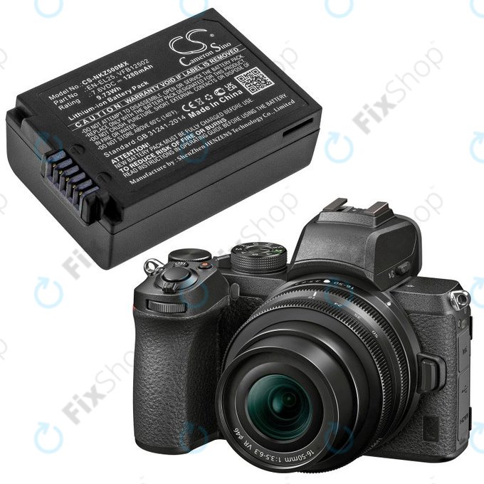 Батерия за Nikon Z50, Z50 ZFC, Z30, Z FC, 1280mAh, Li-Ion, 7.6V, EN-EL25, HQ