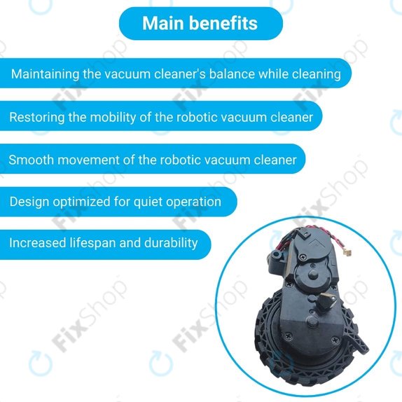 Колело с мотор за Ecovacs Deebot N-series, T-series, Ozmo-series, ляв, Left
