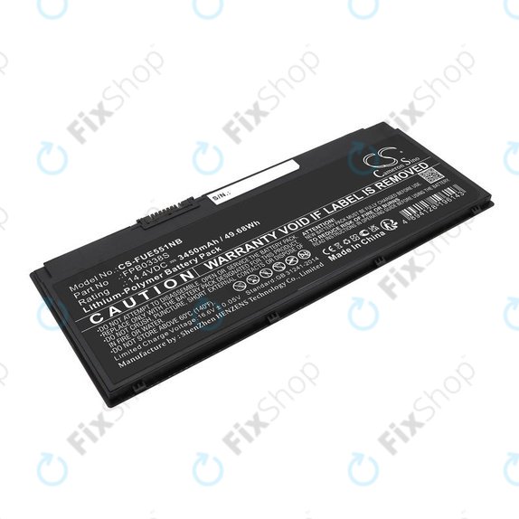 Батерия за Fujitsu Lifebook E4411, E448, E458, 3450mAh, Li-Pol, 14.4V, FPB0338S, HQ
