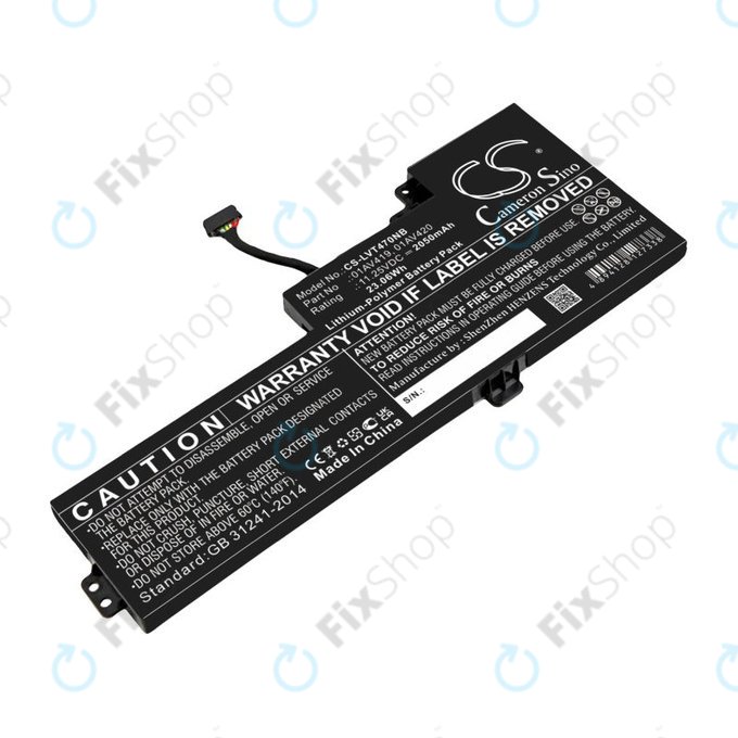 Батерия за Lenovo Thinkpad A285, T470, T480, 2050mAh, Li-Pol, 11.25V, 01AV419, HQ