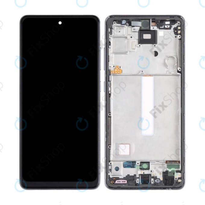 дисплей OLED за Samsung A52 4G A525F, Тъчскрийн и рамка, Awesome Black