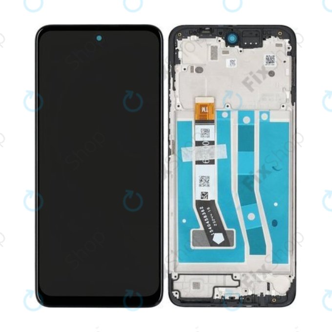 дисплей за Motorola Moto G54 XT2343, Тъчскрийн и рамка, 5D68C23304, черен, Black, Genuine Service Pack