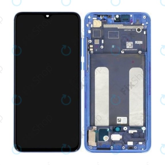 дисплей за Xiaomi Mi 9 Lite, Тъчскрийн и рамка, 561010033033, 5600040F3B00, Aurora Blue, Genuine Service Pack
