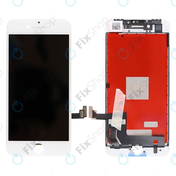 Дисплей за iPhone 8, SE (2020), SE (2022), White, Тъчскрийн с рамка