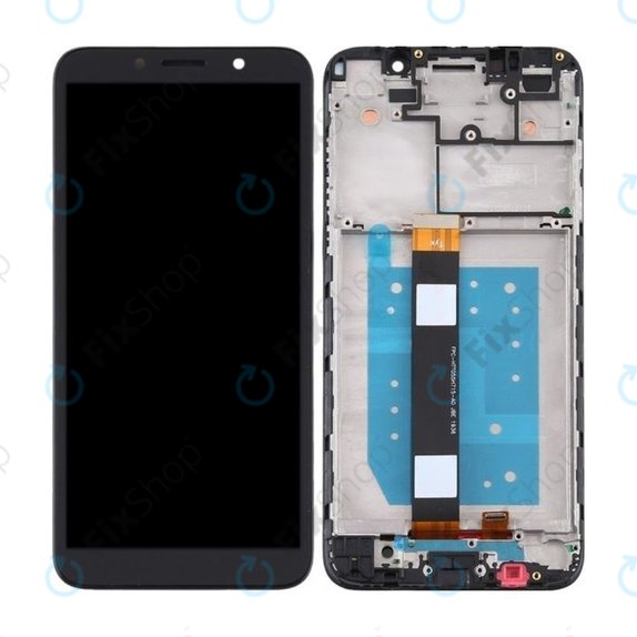 дисплей за Motorola Moto E6 Play, Тъчскрийн и рамка, черен, Black, TFT