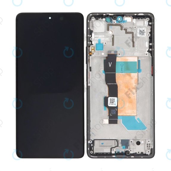 дисплей за Xiaomi Poco F5 23049PCD8G 23049PCD8I, Тъчскрийн и рамка, черен, Black, TFT