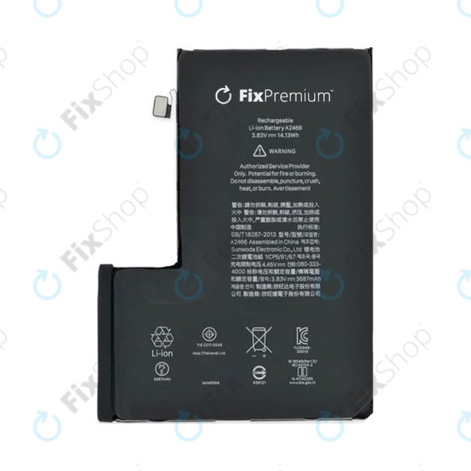 Батерия за iPhone 12 Pro Max, 3687mAh, A2466, FixPremium