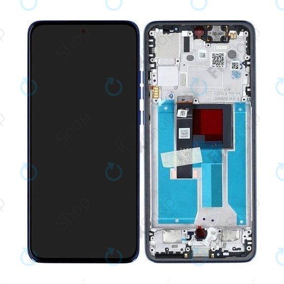 Дисплей за Motorola Edge 50 Neo, Nautical Blue, Тъчскрийн с рамка, 5D68C28686 Genuine Service Pack