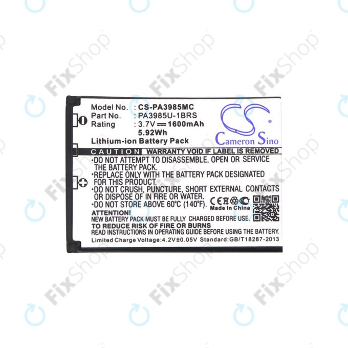 Батерия за Toshiba Camileo X200, X400, 1600mAh, Li-Ion, 3.7V, PA3985, HQ
