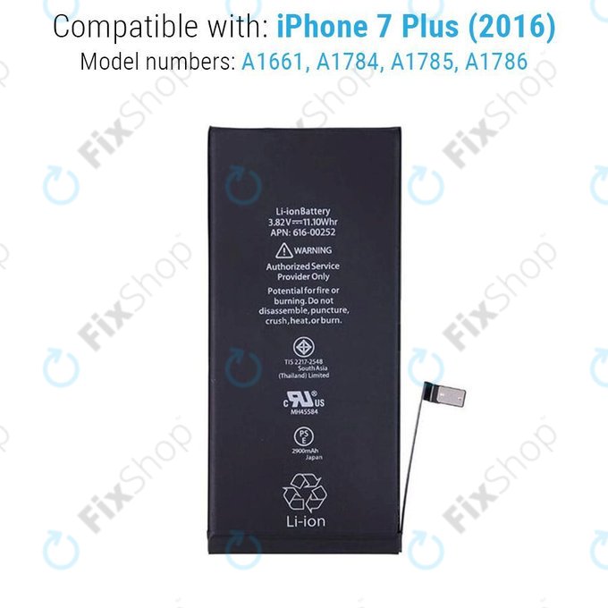 Батерия за iPhone 7 Plus, 2900mAh, FixPremium