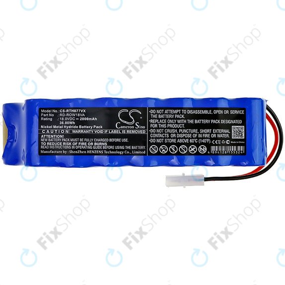 Батерия за Rowenta Air Force Extreme, RD-ROW18VA, Ni-MH 18.0V 2000mAh, HQ