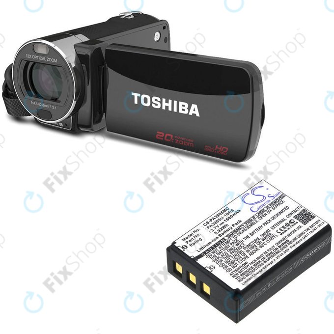 Батерия за Toshiba Camileo X200, X400, 1600mAh, Li-Ion, 3.7V, PA3985, HQ