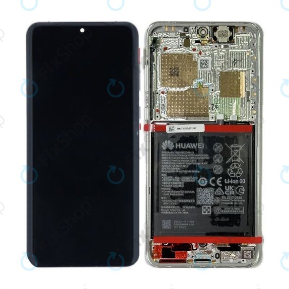 Дисплей с тъчскрийн, рамка и батерия за Huawei P60 Pro, 02355MUT, Genuine Service Pack