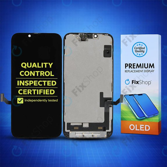 Дисплей Soft OLED за iPhone 14, Тъчскрийн с рамка, FixPremium