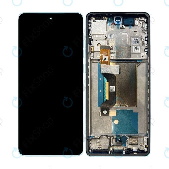 Дисплей за Motorola Edge 60 Fusion, Amazonite, Тъчскрийн с рамка, 5D68C29879 Genuine Service Pack