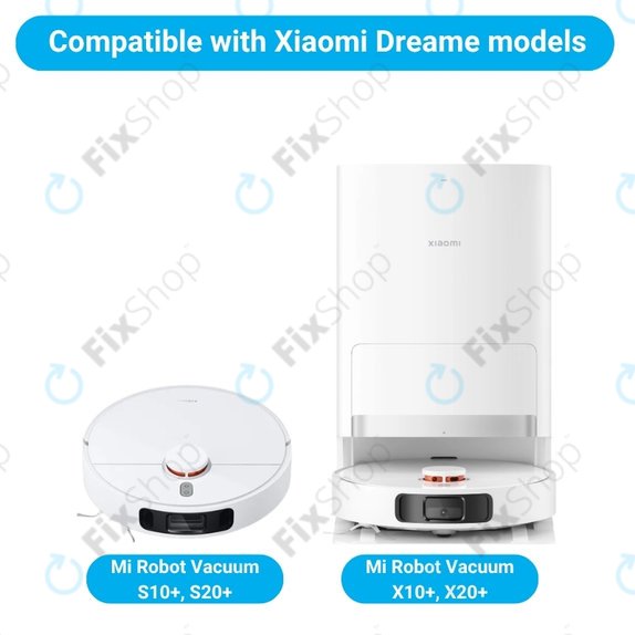 Комплект резервни части за Xiaomi Mi Robot Vacuum S20+, S10+, X20+, X10+ (1x Основна четка, 2x Филтър, 2x Странична четка – черна, 4x Моп кърпа, 2x Торба за прах)