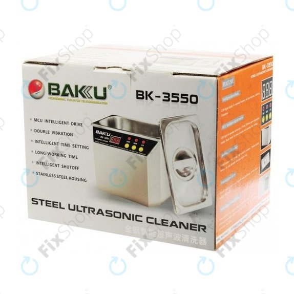 Ултразвуков почистващ уред, неръждаема стомана, 0.5L, Baku BK-3550