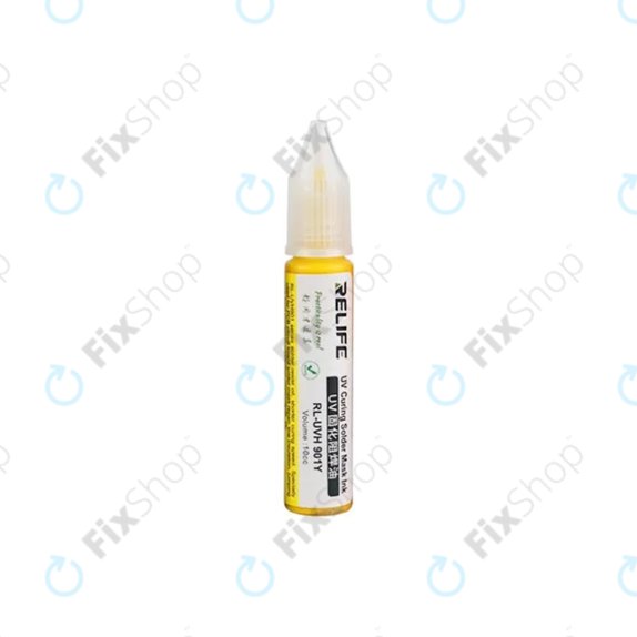 UV втвърдяваща се спойка маска – 10ml (жълта), Relife RL-UVH901Y