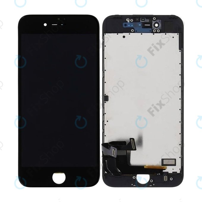 Дисплей In-Cell за iPhone 7, Black, Тъчскрийн с рамка, FixPremium