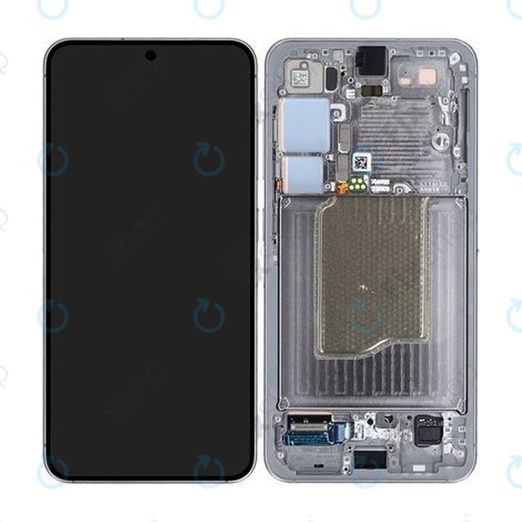 Дисплей OLED за Samsung Galaxy S25, тъч стъкло с рамка, Silver Shadow