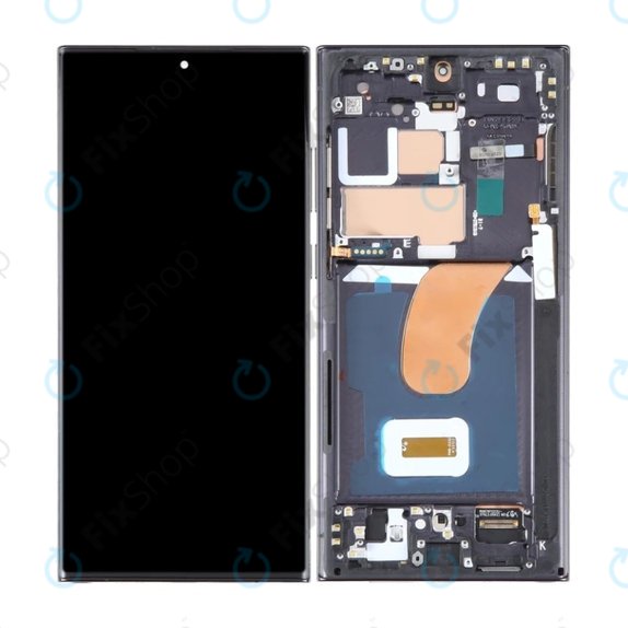 дисплей OLED за Samsung S23 Ultra S918B, Тъчскрийн и рамка, Phantom Black