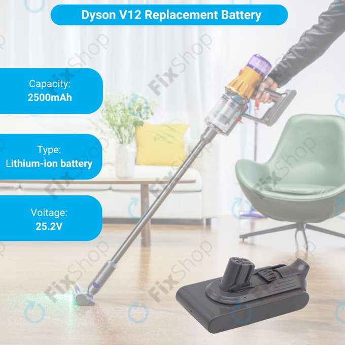 Батерия за Dyson V12, Li-Ion 25.2V 2500mAh, 965470-01