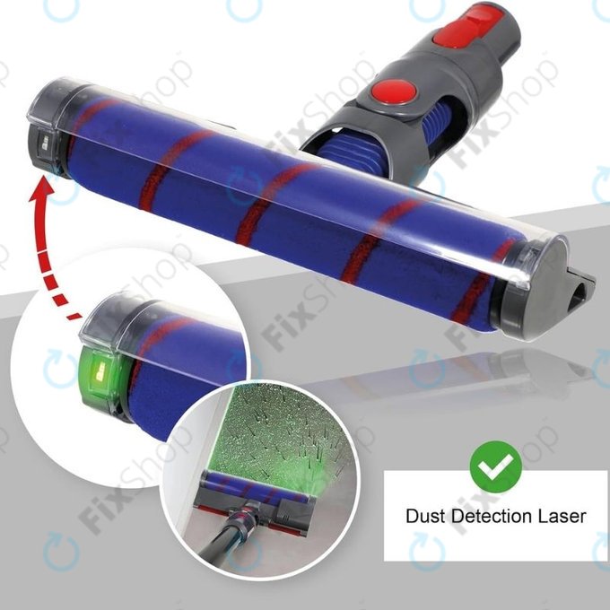 Подова глава с LED зелена светлина за Dyson V-series, Outsize