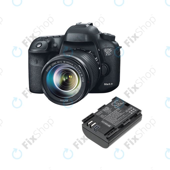 Батерия за Canon EOS 60D, 5D Mk II, 7D, 1800mAh, Li-Ion, 7.4V, LP-E6, HQ