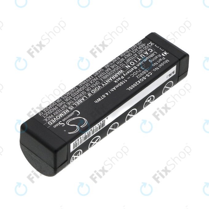Батерия за Shure GLXD1, 2, MXW2, 1100mAh, Li-Ion, 3.7V, SB902, HQ