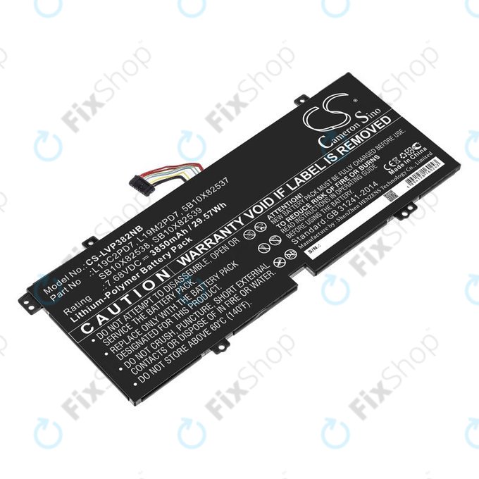 Батерия за Lenovo IdeaPad 3, Duet 3, 3850mAh, Li-Pol, 7.68V, L19C2PD7, HQ