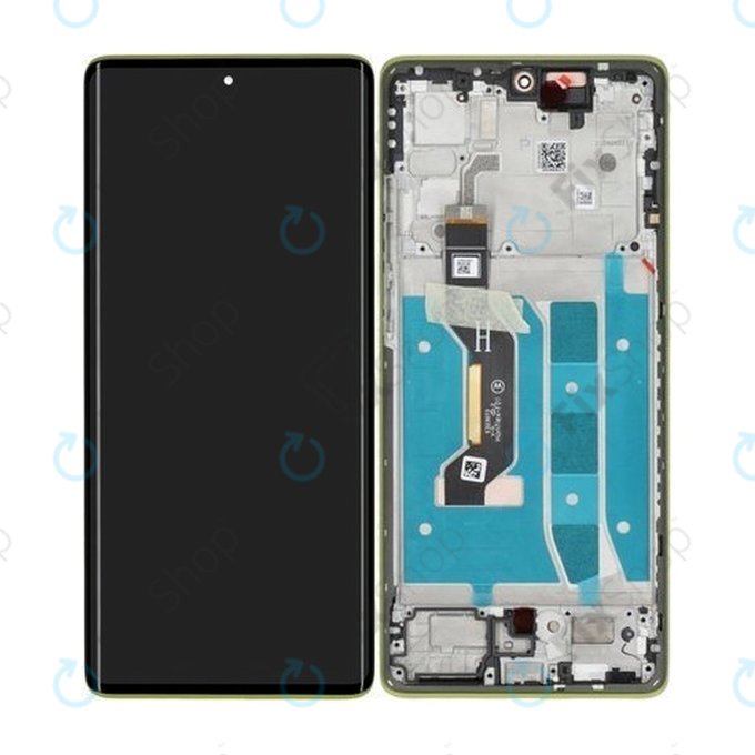 Дисплей за Motorola Moto G85 5G, Olive Green, Тъчскрийн с рамка, 5D68C24855 Genuine Service Pack