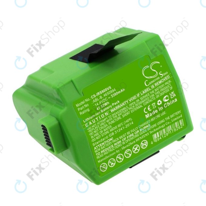 Батерия за iRobot Roomba S9, S9+, ABL-B, 4650994, Li-Ion 14.4V 3300mAh, HQ