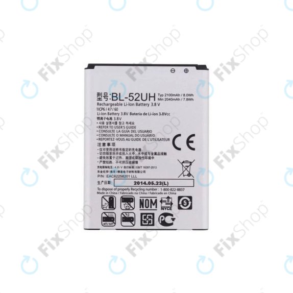 Батерия за LG L70 D320N, Spirit H440, L65 D280, BL-52UH, 2100mAh
