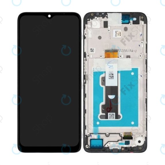 дисплей за Motorola Moto E22i, E22, Тъчскрийн и рамка, 5D68C21594, черен, Black, Genuine Service Pack