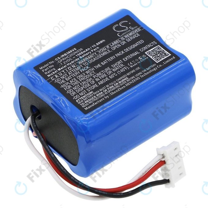 Батерия за iRobot Braava 2000, 300, 380, 380T, 381, 390, Mint 5200, Mint Plus 5200, Proscenic JOJO Professional, GPRHC202N026, 4409709, W206001001399, Ni-MH 7.2V 1500mAh, HQ