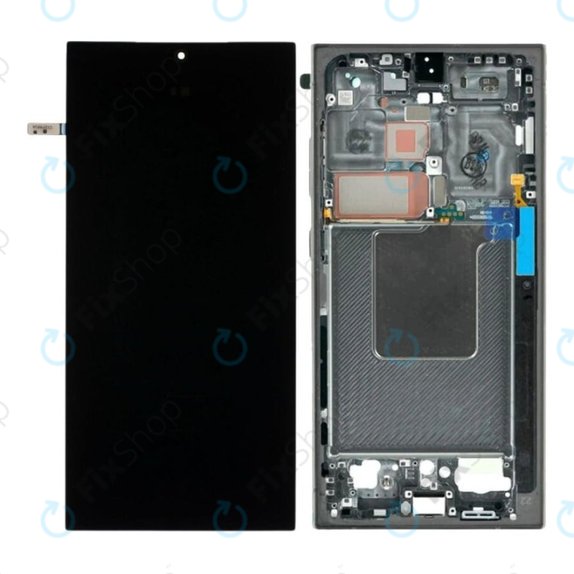 дисплей OLED за Samsung S24 Ultra S928B, Тъчскрийн и рамка, Titanium Black