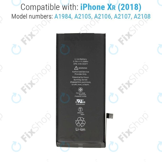 Батерия за iPhone XR, 2942mAh, FixPremium
