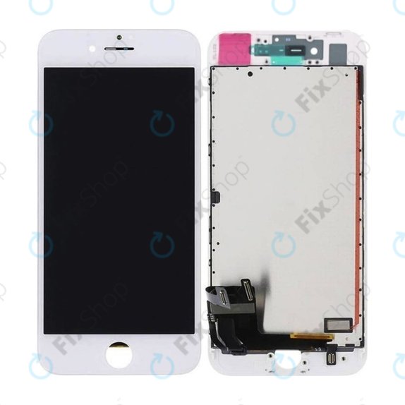 Дисплей In-Cell за iPhone 8, SE (2020), SE (2022), White, Тъчскрийн с рамка, FixPremium