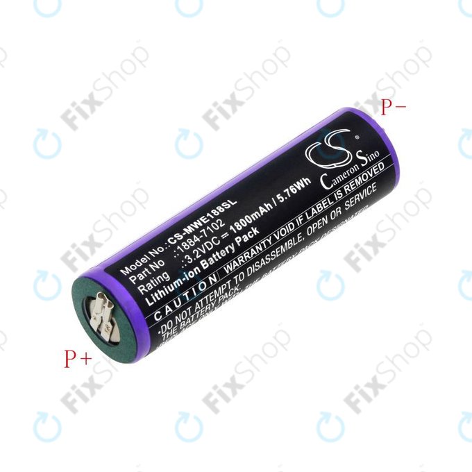 Батерия за Moser Ermila 1884, 1885, Wahl 1884 LI+PRO, Wahl Ermila 1884, 1885, 1800mAh, LiFePO4, 3.2V, -, HQ