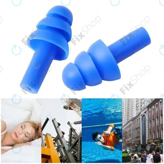 Меки силиконови накрайници за уши, Blue, чифт