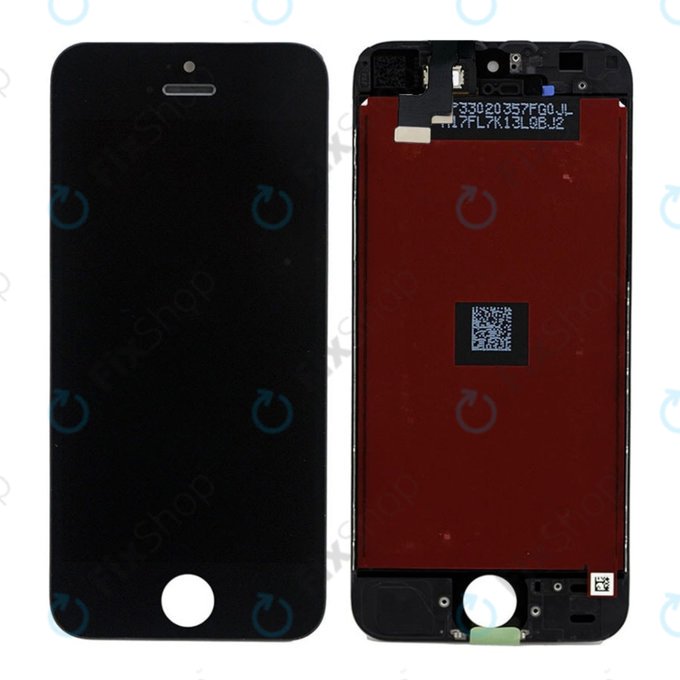 Дисплей за iPhone 5S, SE, Black, Тъчскрийн с рамка