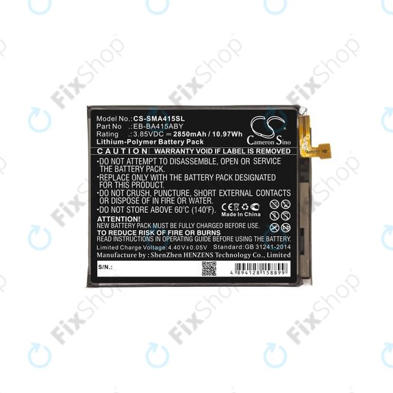 Батерия за Samsung A41 A415F, 2850mAh, Li-Pol, 3.85 V, EB-BA415ABY, HQ