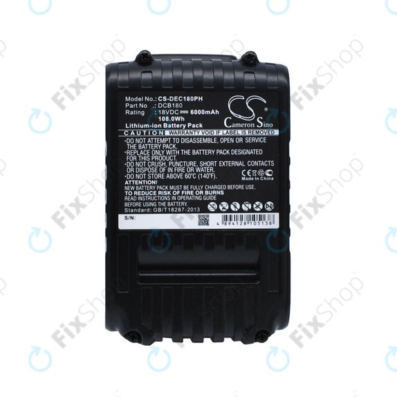 Батерия за Dewalt CL-series, DC-series, 6000mAh, Li-Ion, DCB18x / DCB20x, HQ