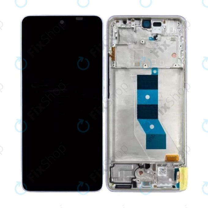 Дисплей за Xiaomi Poco M7 Pro 5G, Purple, Тъчскрийн с рамка, 5600080O17P00 Genuine Service Pack
