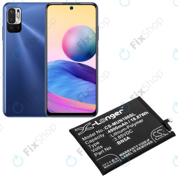 Батерия за Xiaomi Poco M3 Pro, Redmi Note 10, Note 11, 4900mAh, Li-Pol, 3.85 V, BN5A, HQ