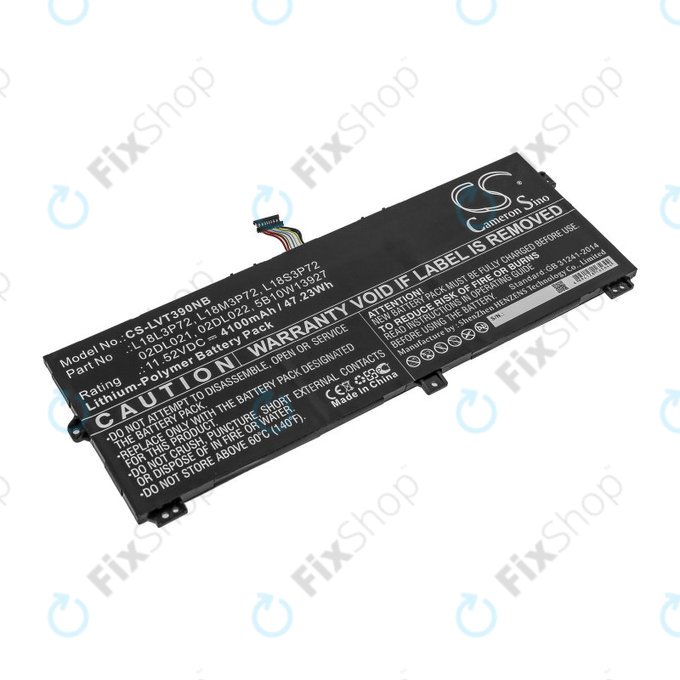 Батерия за Lenovo ThinkPad X390, Yoga X390, 4100mAh, Li-Pol, 11.52V, 02DL021, HQ
